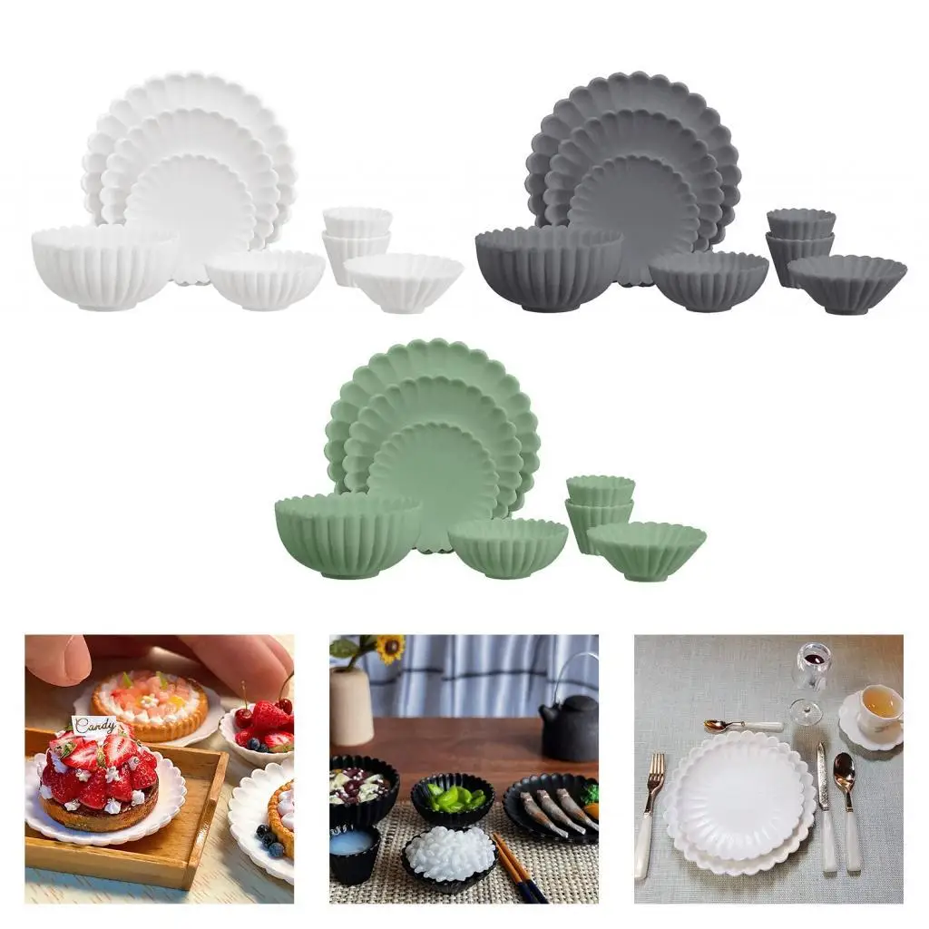 8 миниатюрных аксессуаров для кукольного домика: тарелки и миски 1/6 для декора и сервировки стола
8 миниатюрных аксессуаров для кукольного домика: тарелки и миски 1/6 для декора и сервировки стола