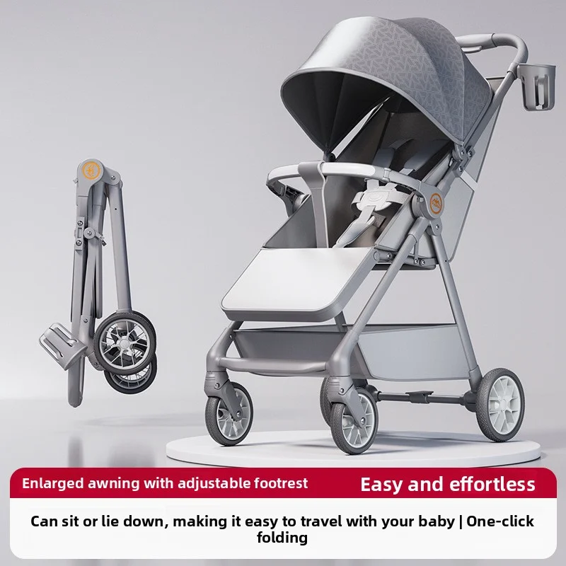 2 in 1 Baby Stroller, Reversible Seat Foldable Pram, Shock Absorption Can Sit Lie, Lightweight Travel System
2 in 1 Baby Stroller, Reversible Seat Foldable Pram, Shock Absorption Can Sit Lie, Lightweight Travel System