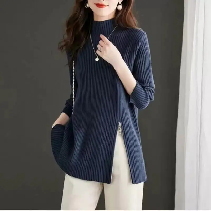 Super nice half-turtleneck sweater for women, mid-length autumn and winter outer wear, lazy style knitted bottoming shirt
Super nice half-turtleneck sweater for women, mid-length autumn and winter outer wear, lazy style knitted bottoming shirt