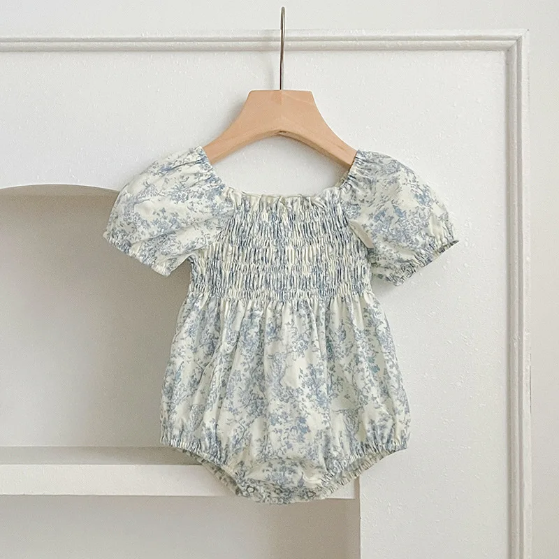 Jumpsuits Princess Style Baby Girl Romper Summer Floral Short Sleeve Newborn Bottom Cover Clothes One-Month Celebration Bodysuit
Jumpsuits Princess Style Baby Girl Romper Summer Floral Short Sleeve Newborn Bottom Cover Clothes One-Month Celebration Bodysuit