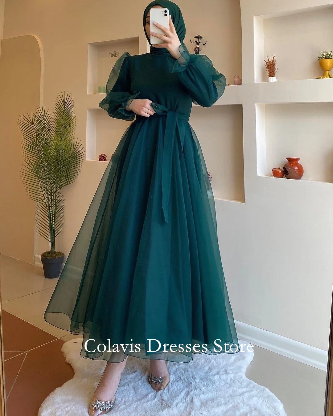 OIMG Dubai Mordern High Neck Customized Prom Dresses Evening Dress Modest Organza Women Evening Gowns Formal Party Dress
OIMG Dubai Mordern High Neck Customized Prom Dresses Evening Dress Modest Organza Women Evening Gowns Formal Party Dress