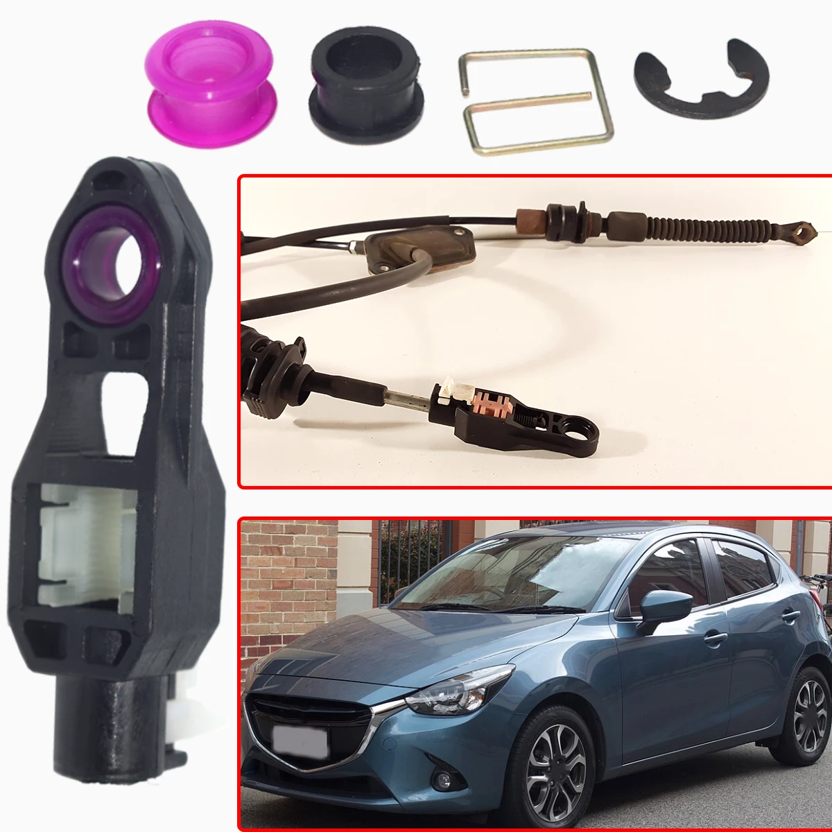 Set Gearbox Shift Cable Linkage Control Bushing Kit for Mazda2 DY DE/DH DJ DL Gear Shifter Lever Selector Trans Parts Car Repair
Set Gearbox Shift Cable Linkage Control Bushing Kit for Mazda2 DY DE/DH DJ DL Gear Shifter Lever Selector Trans Parts Car Repair