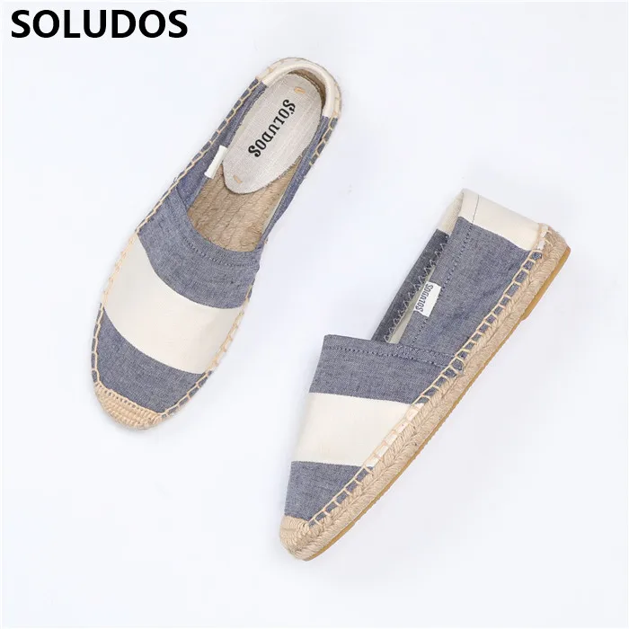 SOLUDOS new women's thick soled grass woven linen soled shoes with linen canvas stripes, one foot flat fisherman's shoes
SOLUDOS new women's thick soled grass woven linen soled shoes with linen canvas stripes, one foot flat fisherman's shoes