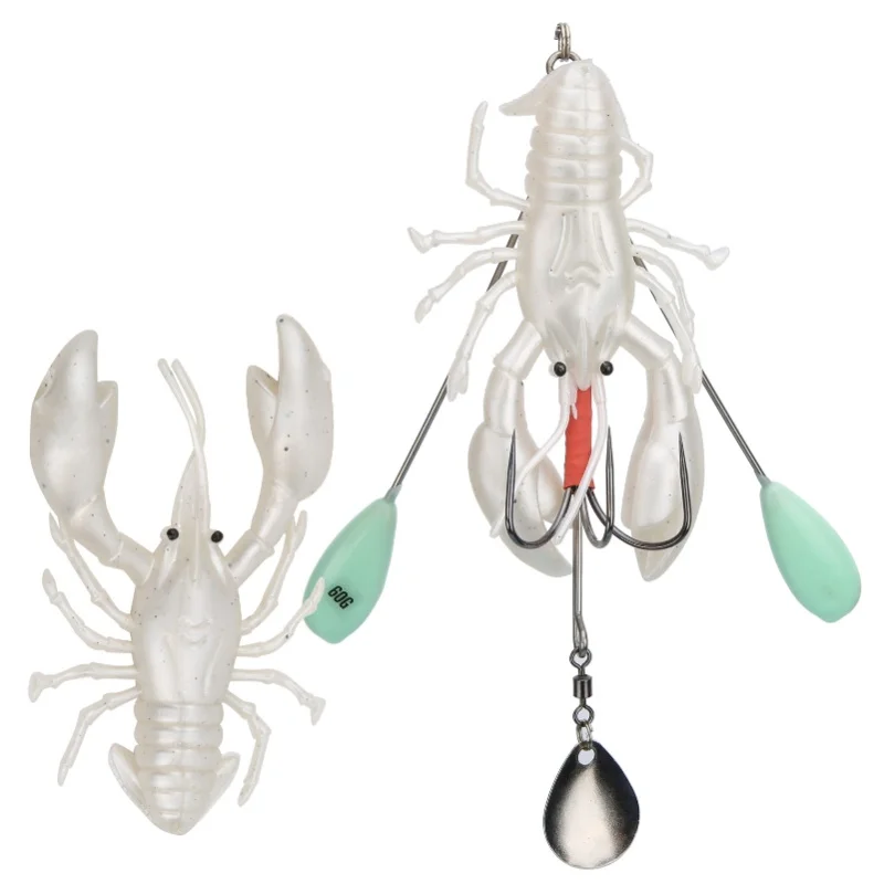 PVC Fishing Lifelike Lures Artificial Crayfish Shape Bait Deep Sea Fishing Accessory60g Silver
PVC Fishing Lifelike Lures Artificial Crayfish Shape Bait Deep Sea Fishing Accessory60g Silver