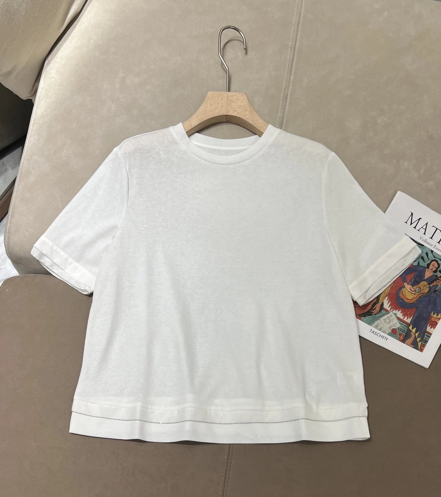 bc 2026 Spring/Summer New Arrival: Women's Crew-Neck Short-Sleeve T-Shirt — Solid Color, Simple, Versatile, Knitted Top
bc 2026 Spring/Summer New Arrival: Women's Crew-Neck Short-Sleeve T-Shirt — Solid Color, Simple, Versatile, Knitted Top