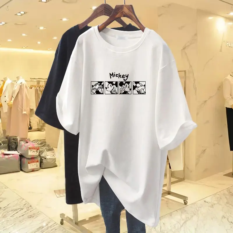 Original Mickey Mouse Plus Size T-shirt Disney Summer New Cotton Women's T-shirt Y2K Retro Loose Casual Short Sleeve Top
Original Mickey Mouse Plus Size T-shirt Disney Summer New Cotton Women's T-shirt Y2K Retro Loose Casual Short Sleeve Top