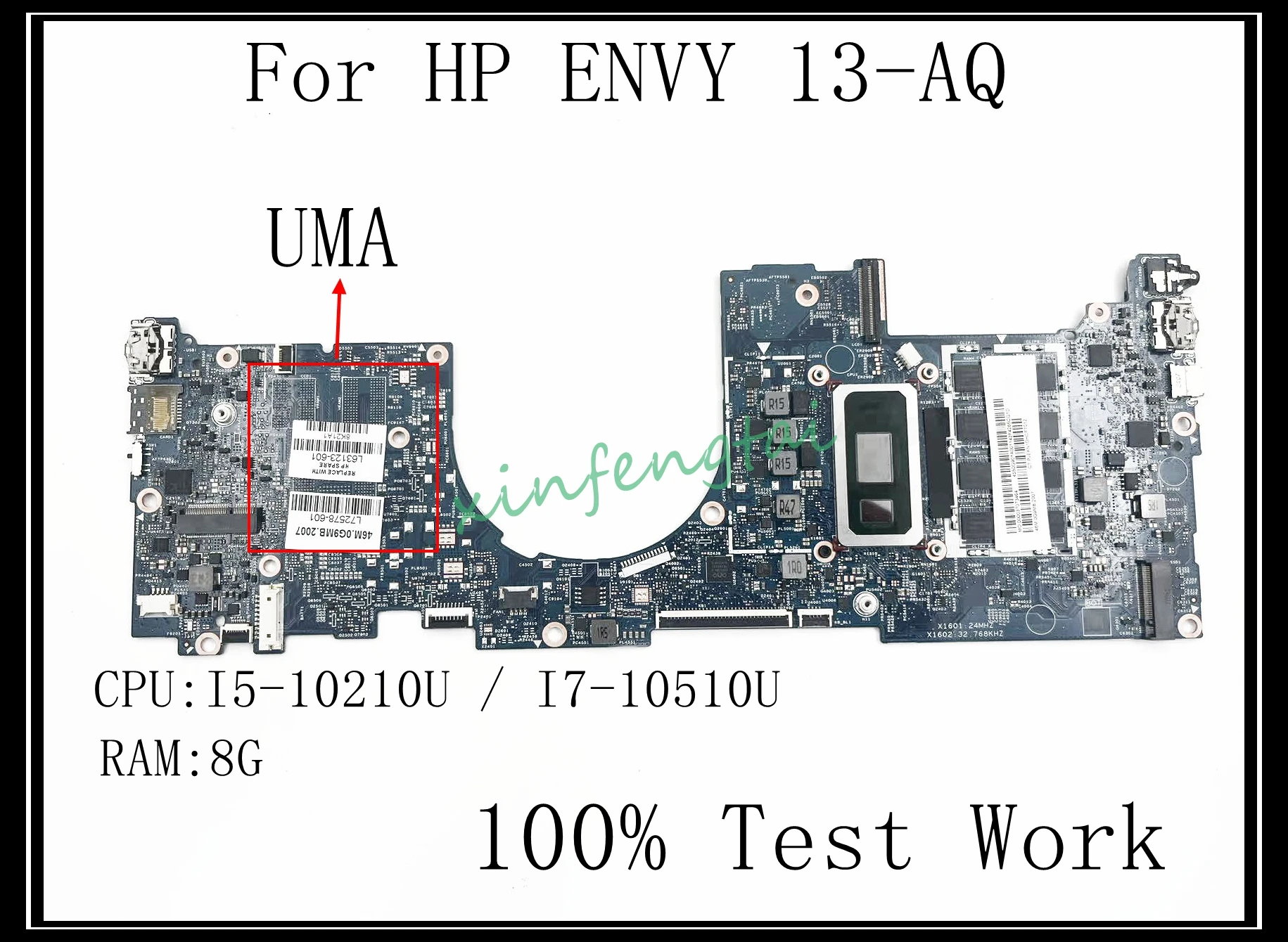 18744-1 For HP ENVY 13-AQ Laptop Motherboard With I5-10210U/ I7-10510U CPU 8GB RAM 100% Test Work
18744-1 For HP ENVY 13-AQ Laptop Motherboard With I5-10210U/ I7-10510U CPU 8GB RAM 100% Test Work
