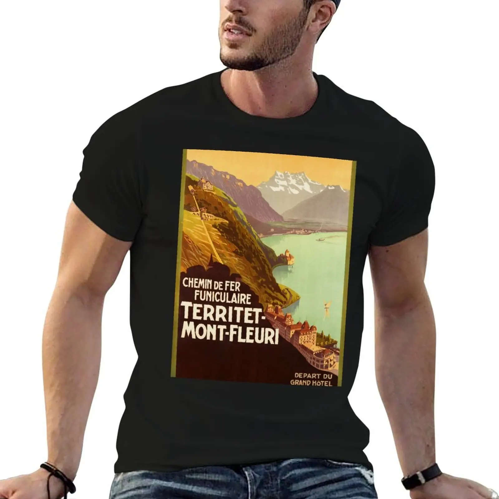 Chemin De Fer Funiculaire TERRITET MONT FLEURI Montreux Switzerland 1905 Old Funicular Railway Poster T-Shirt man tshirt T-Shirt
Chemin De Fer Funiculaire TERRITET MONT FLEURI Montreux Switzerland 1905 Old Funicular Railway Poster T-Shirt man tshirt T-Shirt