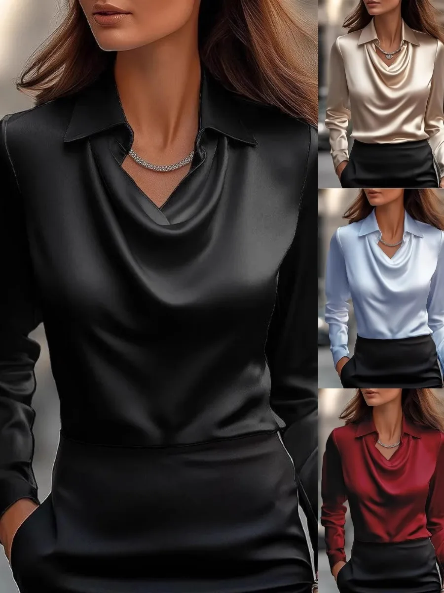 Long Sve Pure Color irt Свободный воротник Slim Fit Women's Faion European Sle Полиэстер Цвет irt
Long Sve Pure Color irt Свободный воротник Slim Fit Women's Faion European Sle Полиэстер Цвет irt