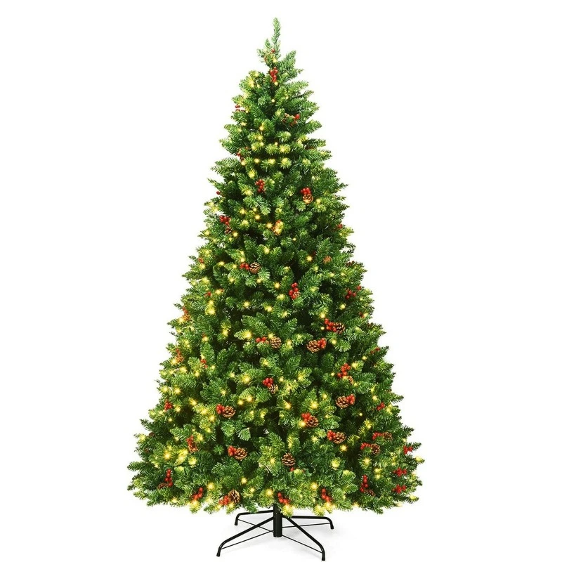 Popular PVC red fruit Christmas tree thickened encrypted leaf width 7 cm automatic tree Christmas hotel decoration 
Popular PVC red fruit Christmas tree thickened encrypted leaf width 7 cm automatic tree Christmas hotel decoration