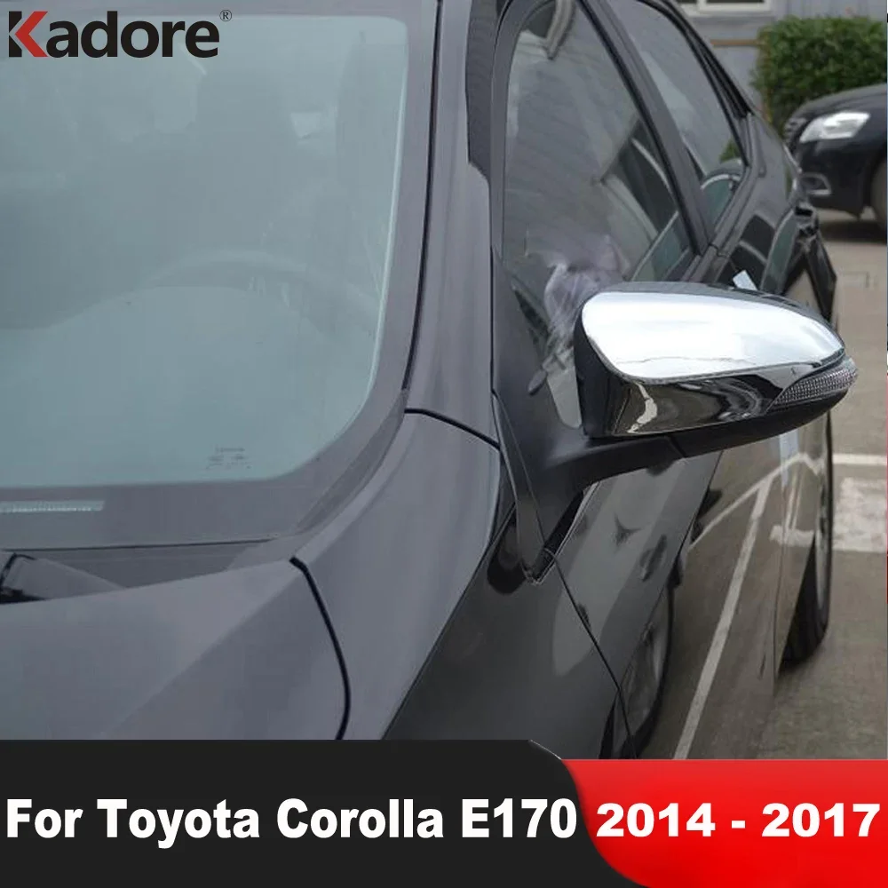 Для Toyota Corolla E170 2014 2015 2016 2017, хромированная крышка зеркала заднего вида для автомобиля, боковая дверь, крышка зеркала, накладка, аксессуары 
Для Toyota Corolla E170 2014 2015 2016 2017, хромированная крышка зеркала заднего вида для автомобиля, боковая дверь, крышка зеркала, накладка, аксессуары