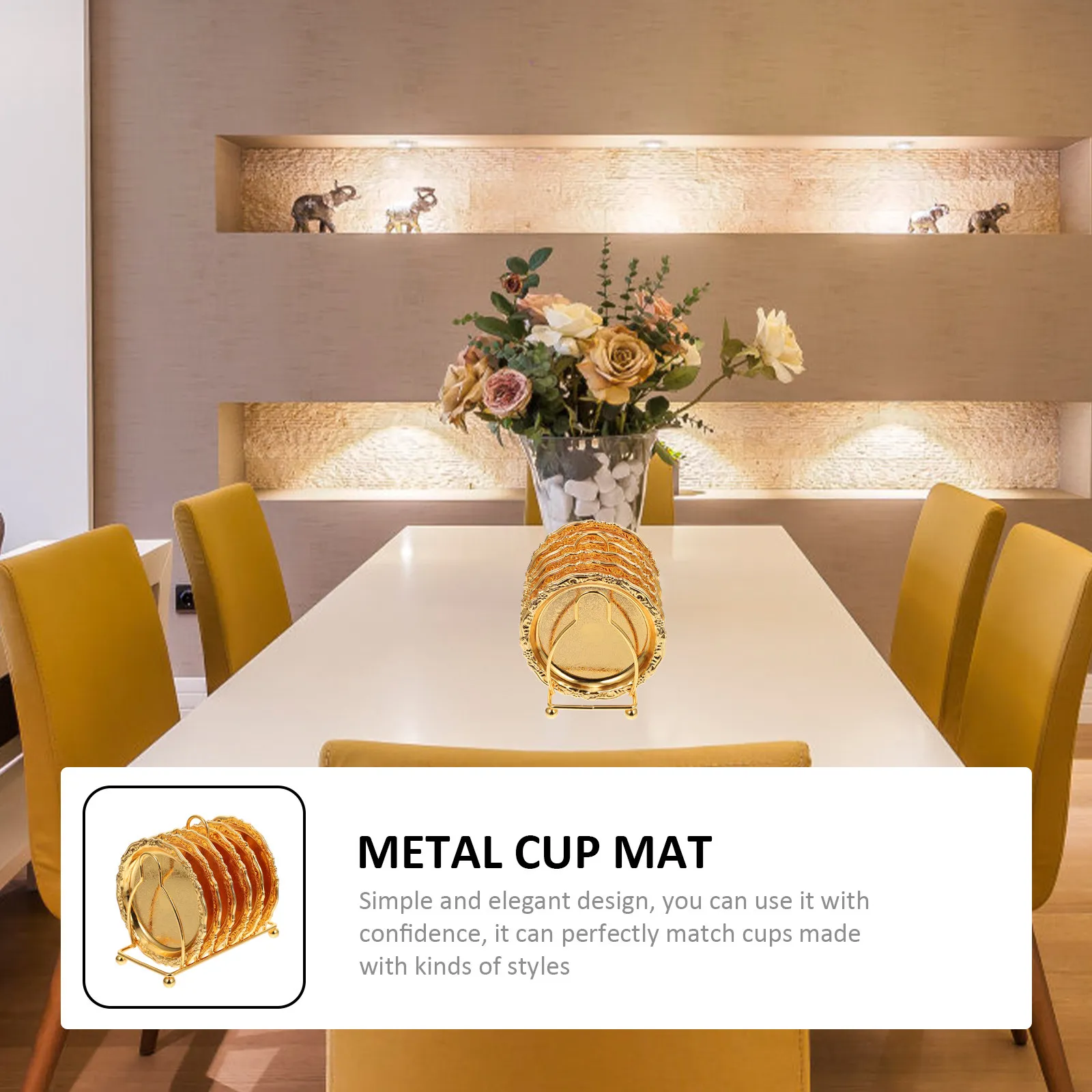 1Set Metal Coaster Carved Pattern Zinc Alloy Heat Insulated Cup Holder Coaster for Home Office Dessert Shop Table Protection
1Set Metal Coaster Carved Pattern Zinc Alloy Heat Insulated Cup Holder Coaster for Home Office Dessert Shop Table Protection