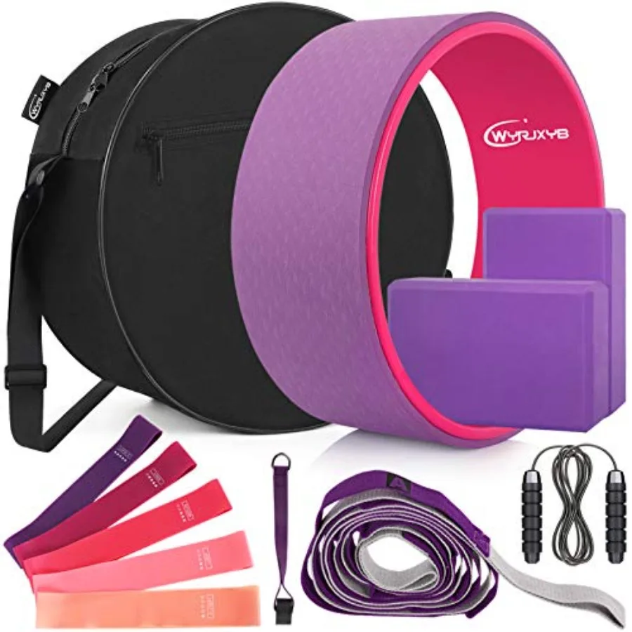 Yoga Wheel Set 11-in-1Back Roller and 2 Blocks with Strap Resistance Bands Jump Rope Carrying Bag Perfect Yoga Back Wheel Acces
Yoga Wheel Set 11-in-1Back Roller and 2 Blocks with Strap Resistance Bands Jump Rope Carrying Bag Perfect Yoga Back Wheel Acces