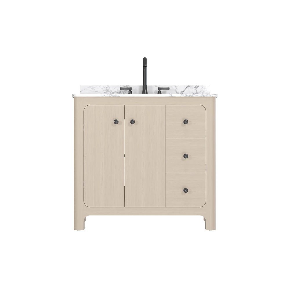 *36" Modern Freestanding Bathroom Vanity with Sink, Fully Assembled Cabinet, Soft Close Drawers
*36" Modern Freestanding Bathroom Vanity with Sink, Fully Assembled Cabinet, Soft Close Drawers
