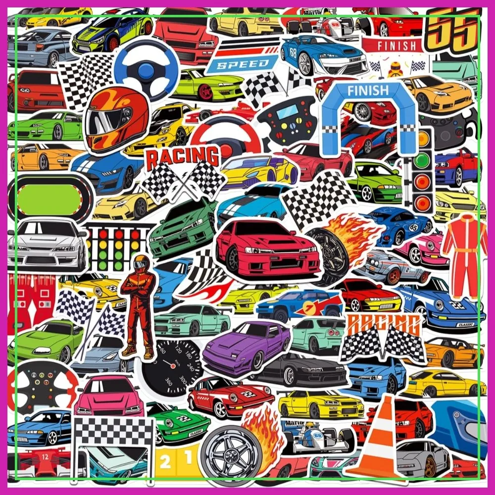 100pcs Race Car Waterproof Vinyl Stickers - Racing Decor for Laptop, Water Bottle, Skateboard
100pcs Race Car Waterproof Vinyl Stickers - Racing Decor for Laptop, Water Bottle, Skateboard