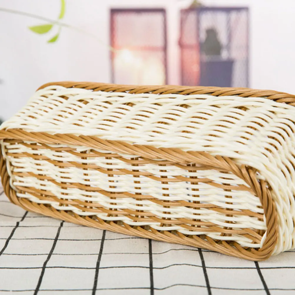 Multifunctional Square Basket Chocolate and White Woven Plate to Weave Rectangular Imitation Rattan
Multifunctional Square Basket Chocolate and White Woven Plate to Weave Rectangular Imitation Rattan
