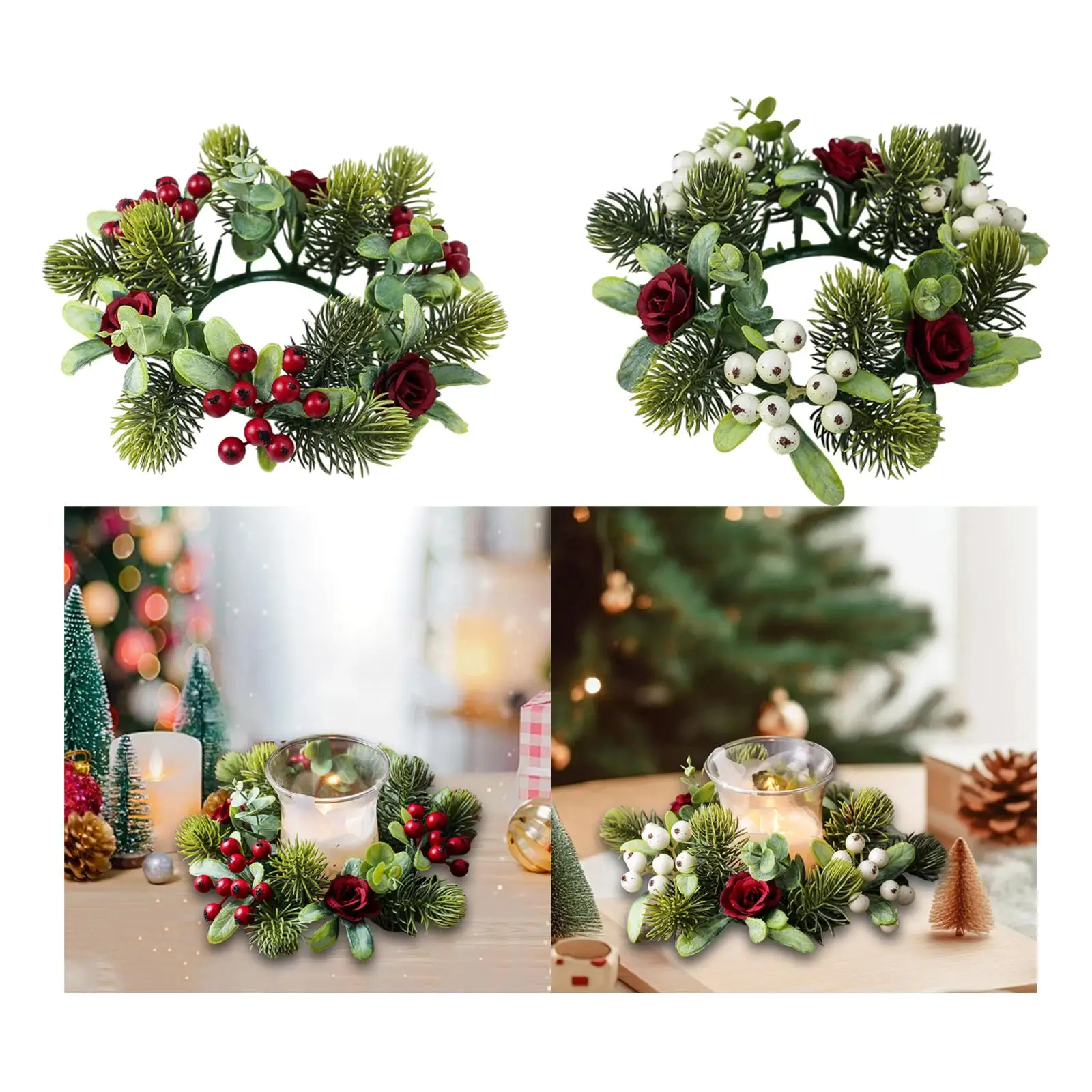 Christmas Candle Ring Tabletop Decoration Artificial Wreath Candle Holder Garland for Kitchen Wedding,Farmhouse Dining Room
Christmas Candle Ring Tabletop Decoration Artificial Wreath Candle Holder Garland for Kitchen Wedding,Farmhouse Dining Room