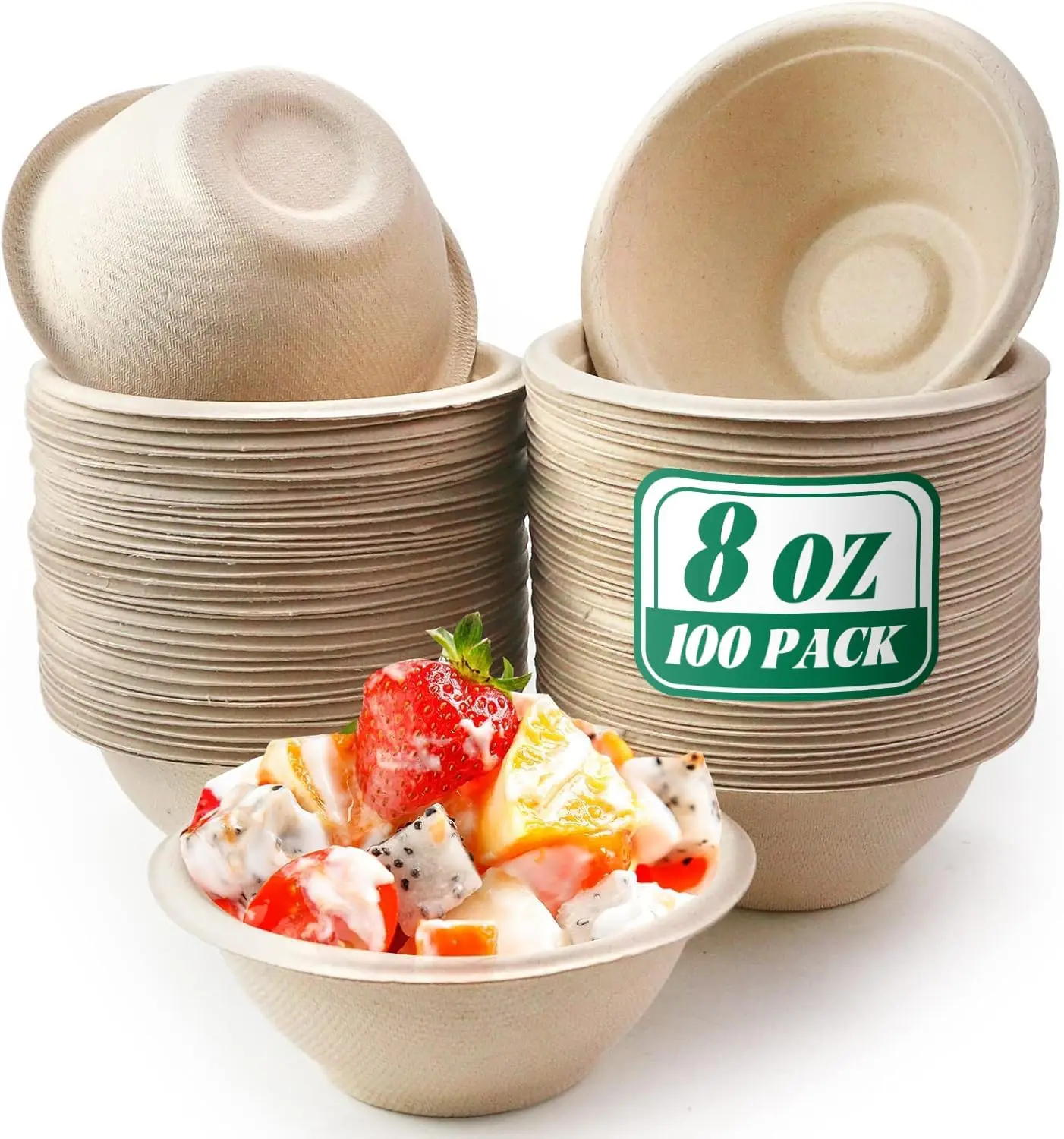 100 Pack 8oz Small Disposable Soup Bowls - Heavy Duty Recycled Paper Bowls for Hot Soup, Chili, Ice Cream, Picnic
100 Pack 8oz Small Disposable Soup Bowls - Heavy Duty Recycled Paper Bowls for Hot Soup, Chili, Ice Cream, Picnic