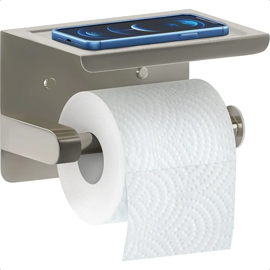 Brushed Nickel SelfAdhesive Toilet Paper Holder with Shelf Stainl Steel Rustproof Toilet Paper Roll Holder Wall Mounted Stick o
Brushed Nickel SelfAdhesive Toilet Paper Holder with Shelf Stainl Steel Rustproof Toilet Paper Roll Holder Wall Mounted Stick o