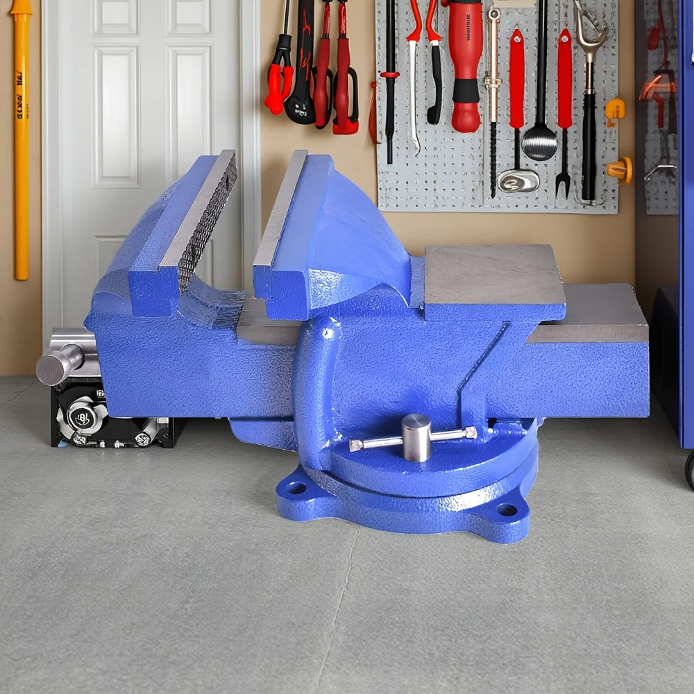 Bench Vise, 8"/ 6"Jaw Width & 8"/ 6" Jaw Opening, 360-Degree Swivel Base With Anvil, Multipurpose Heavy Duty Cast Iron Vise Industrial Construction 8"/ 6"
Bench Vise, 8"/ 6"Jaw Width & 8"/ 6" Jaw Opening, 360-Degree Swivel Base With Anvil, Multipurpose Heavy Duty Cast Iron Vise Industrial Construction 8"/ 6"