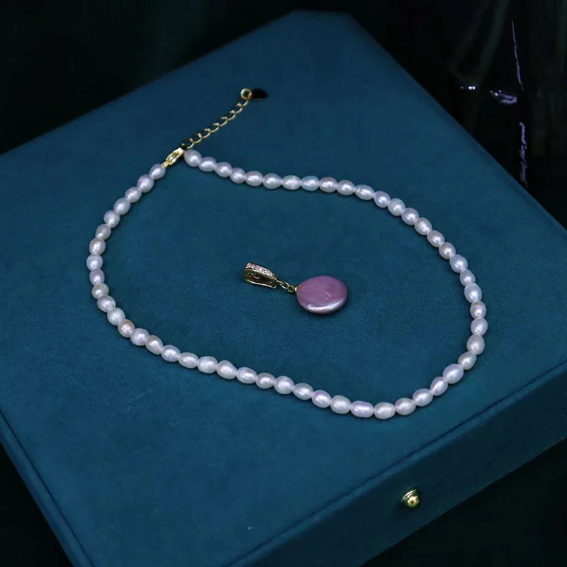 Freshwater Rice-Shaped Pearl Necklace Wholesale 5-6mm Can Be Double-Layered or Worn Alone Fashionable Simple Jewelry 508
Freshwater Rice-Shaped Pearl Necklace Wholesale 5-6mm Can Be Double-Layered or Worn Alone Fashionable Simple Jewelry 508