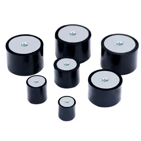 Anti Vibration Rubber Isolator Mount, M6 M8 DD Female Thread Anti Vibration Bobbin Isolator Damper Rubber Mounting Feet