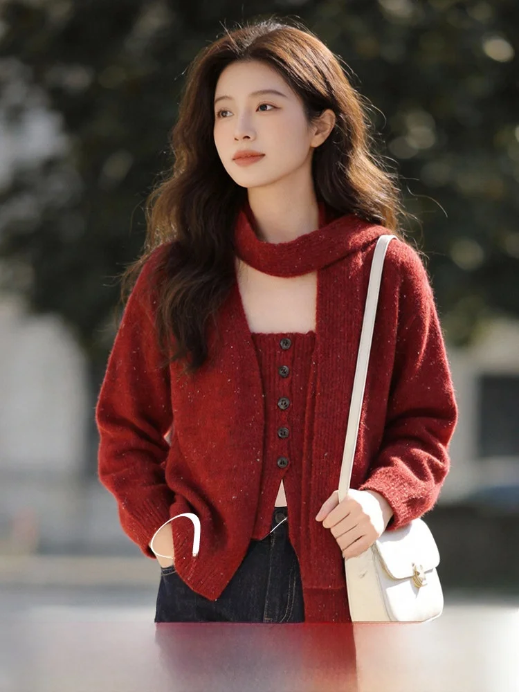 Весна 2026: Женский вязаный свитер большого размера с уникальным дизайном, шикарный топ на бретельках, повседневный свободный крой, длинный рукав
Весна 2026: Женский вязаный свитер большого размера с уникальным дизайном, шикарный топ на бретельках, повседневный свободный крой, длинный рукав