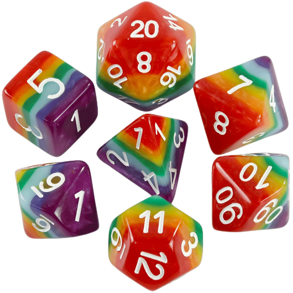 Rianbow Dice, несколько цветов, куб, пластик, 7 шт./компл., для ролевой игры, забавная настольная игра для вечеринок
Rianbow Dice, несколько цветов, куб, пластик, 7 шт./компл., для ролевой игры, забавная настольная игра для вечеринок