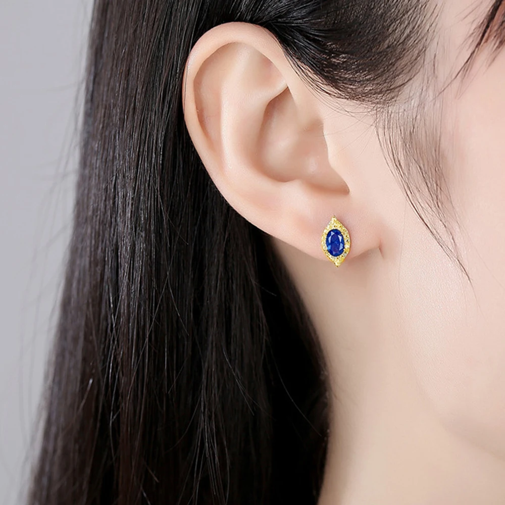 Aide 925 Sterling Silver Blue Spinel Stud Earrings For Women 18K Gold Simple Retro Versatile Elegant Fine Jewelly Patty Gift
Aide 925 Sterling Silver Blue Spinel Stud Earrings For Women 18K Gold Simple Retro Versatile Elegant Fine Jewelly Patty Gift