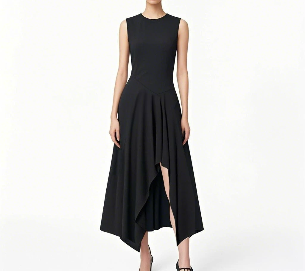 Temperament Sleeveless Women's Clothing Irregular Slim and Skinny New Split Dress Summer Small Black Dress
Temperament Sleeveless Women's Clothing Irregular Slim and Skinny New Split Dress Summer Small Black Dress