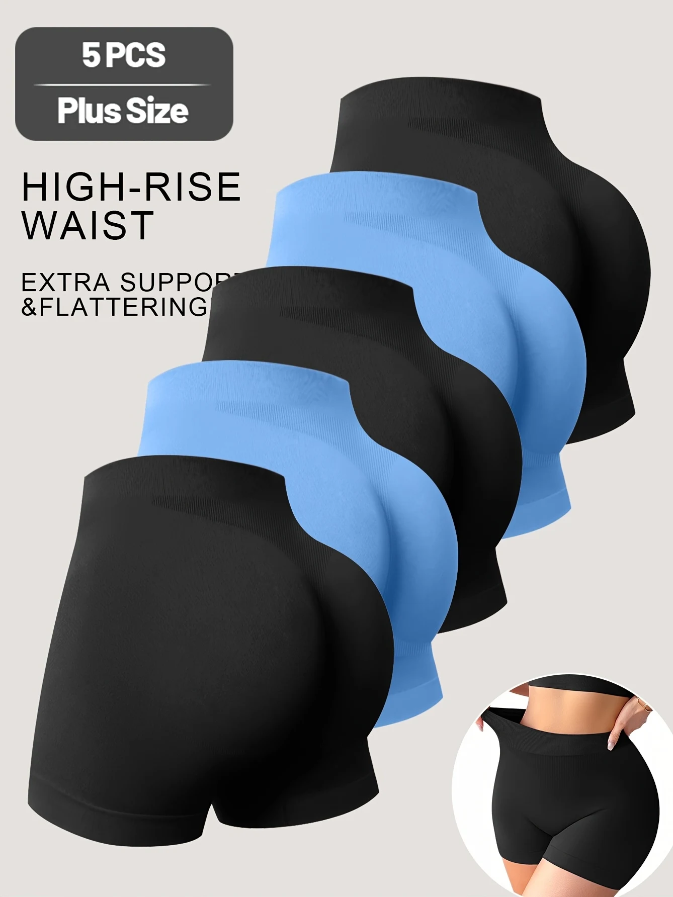 Комплект из 5 больших бесшовных трусов-боксеров со средней посадкой и однотонными базовыми шортами с подтяжкой ягодиц.
Комплект из 5 больших бесшовных трусов-боксеров со средней посадкой и однотонными базовыми шортами с подтяжкой ягодиц.