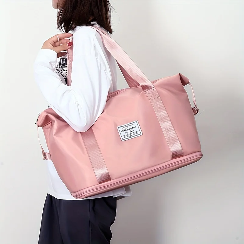 Large Capacity Women'S Duffle Bag, Nylon Gym & Travel Tote, Lightweight Luggage Handbag, Versatile Sports Bag, Casual Style
Large Capacity Women'S Duffle Bag, Nylon Gym & Travel Tote, Lightweight Luggage Handbag, Versatile Sports Bag, Casual Style