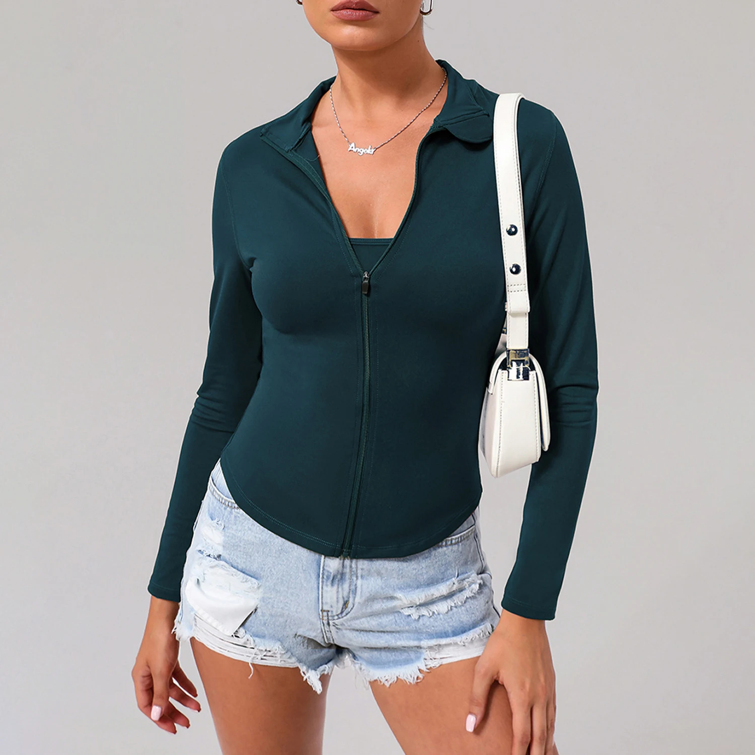 Standing Collar Zipper Yoga Clothing Women Jacket Windproof Slim Long-sleeved Tops Sports Running Solid Color Versatile Jacket
Standing Collar Zipper Yoga Clothing Women Jacket Windproof Slim Long-sleeved Tops Sports Running Solid Color Versatile Jacket