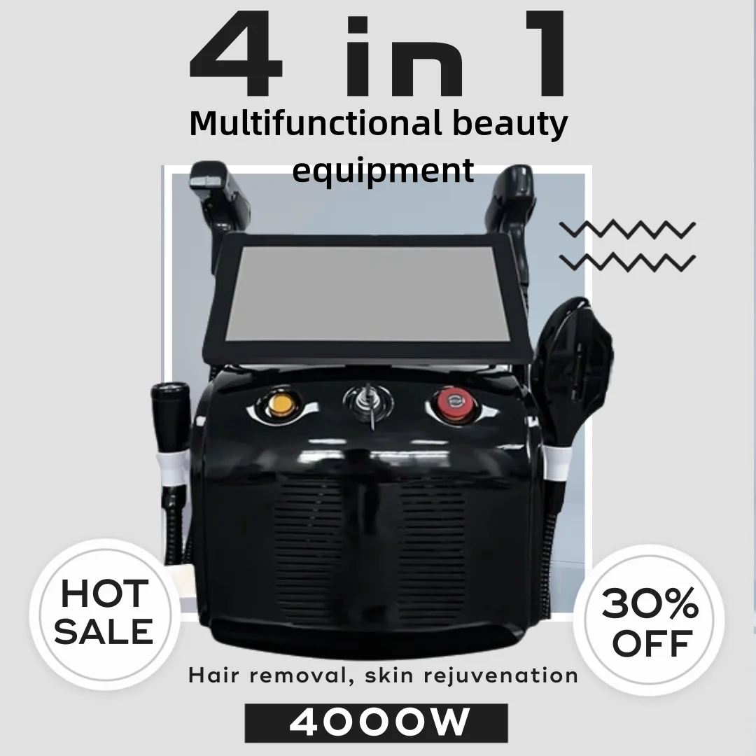 4 in 1 diode laser hair removal painless ice compress picosecond tattoo removal multifunctional cooling system RFIPLbeauty 4000W
4 in 1 diode laser hair removal painless ice compress picosecond tattoo removal multifunctional cooling system RFIPLbeauty 4000W