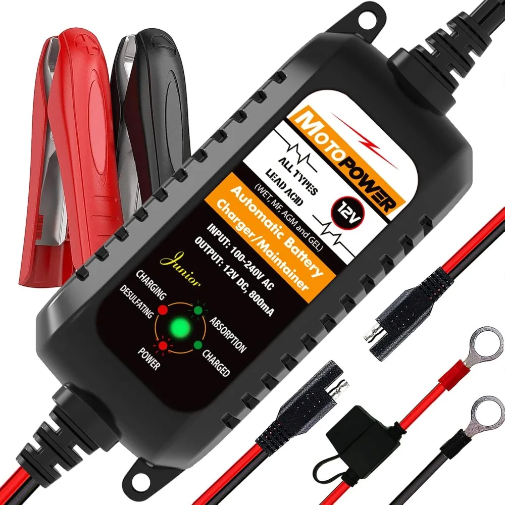 US Shipping Automatic Battery Charger Maintainer Trickle Charger 12V 800mA with Desulfator
US Shipping Automatic Battery Charger Maintainer Trickle Charger 12V 800mA with Desulfator