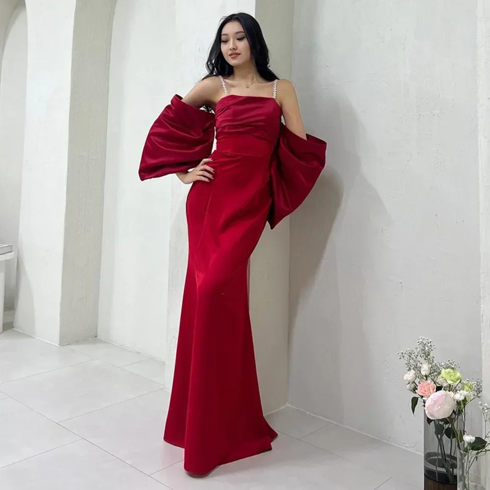Customized Trumpet Dress Solid Color Backless Prom Gown Sexy Spaghetti Strap Square Neck Evening Party Temperament Dresses Women
Customized Trumpet Dress Solid Color Backless Prom Gown Sexy Spaghetti Strap Square Neck Evening Party Temperament Dresses Women