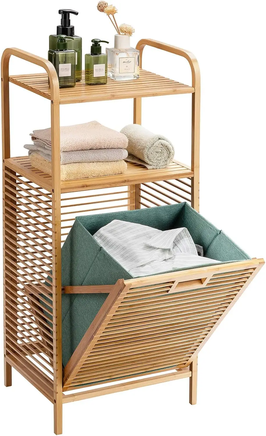 Laundry Hamper Tilt-Out Laundry Linen Hamper Bamboo Freestanding Clothes Basket W/Shelf & Removable Liner
Laundry Hamper Tilt-Out Laundry Linen Hamper Bamboo Freestanding Clothes Basket W/Shelf & Removable Liner