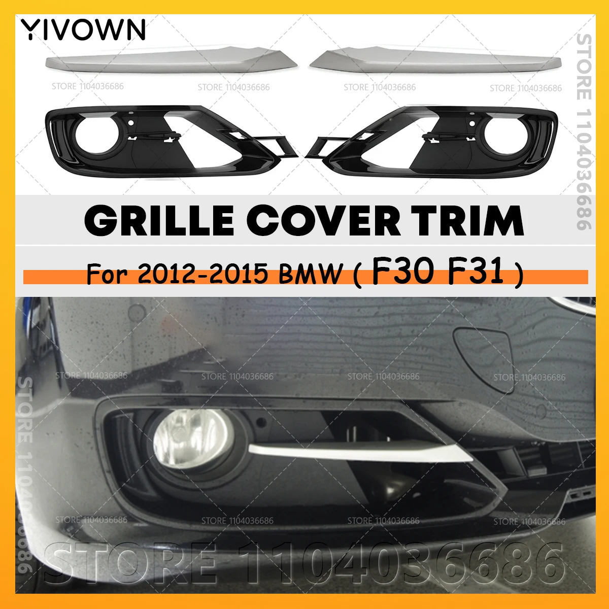 For 2012 2013 2014 2015 3 Series F30 F31 Front Bumper Fog Lights Bezel Grille Cover Trim 51117300739 51117300740
For 2012 2013 2014 2015 3 Series F30 F31 Front Bumper Fog Lights Bezel Grille Cover Trim 51117300739 51117300740