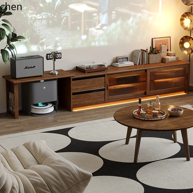 CP solid wood living room home retro small apartment storage storage retractable floor TV cabinet
CP solid wood living room home retro small apartment storage storage retractable floor TV cabinet
