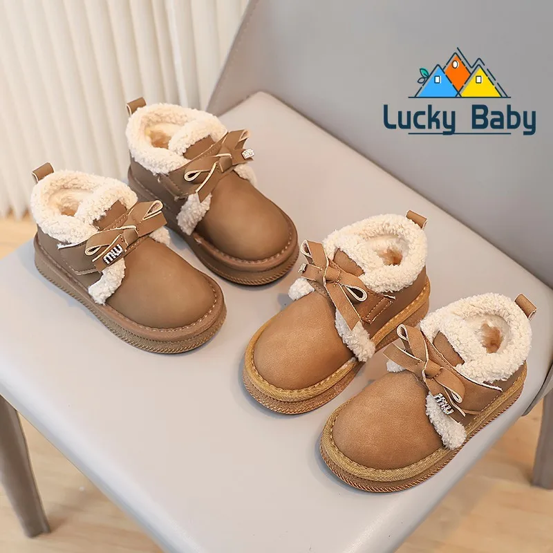 Children Fashion Bow Flower Snow Boots Girl Elegant Winter Cotton Shoes Casual Outdoor Non-slip Thick Sole Slipper Footwear
Children Fashion Bow Flower Snow Boots Girl Elegant Winter Cotton Shoes Casual Outdoor Non-slip Thick Sole Slipper Footwear