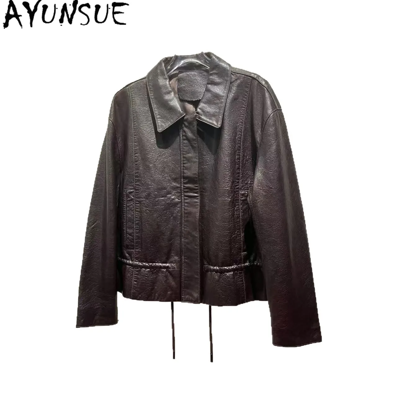 AYUNSUE 100% Genuine Leather Jacket Women Clothes Spring Autumn Coat Woman Fashion Sheepskin Coats Loose Fit Casaco Feminino
AYUNSUE 100% Genuine Leather Jacket Women Clothes Spring Autumn Coat Woman Fashion Sheepskin Coats Loose Fit Casaco Feminino