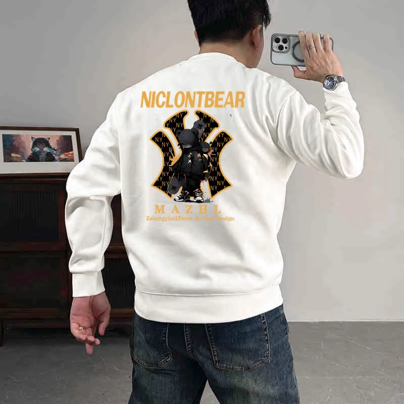 Модная молодежная мужская толстовка с длинными рукавами и флисовой подкладкой, облегающая, с капюшоном, осенне-зимняя, теплая, с принтом медведя, повседневная, удобная, теплая верхняя одежда
Модная молодежная мужская толстовка с длинными рукавами и флисовой подкладкой, облегающая, с капюшоном, осенне-зимняя, теплая, с принтом медведя, повседневная, удобная, теплая верхняя одежда