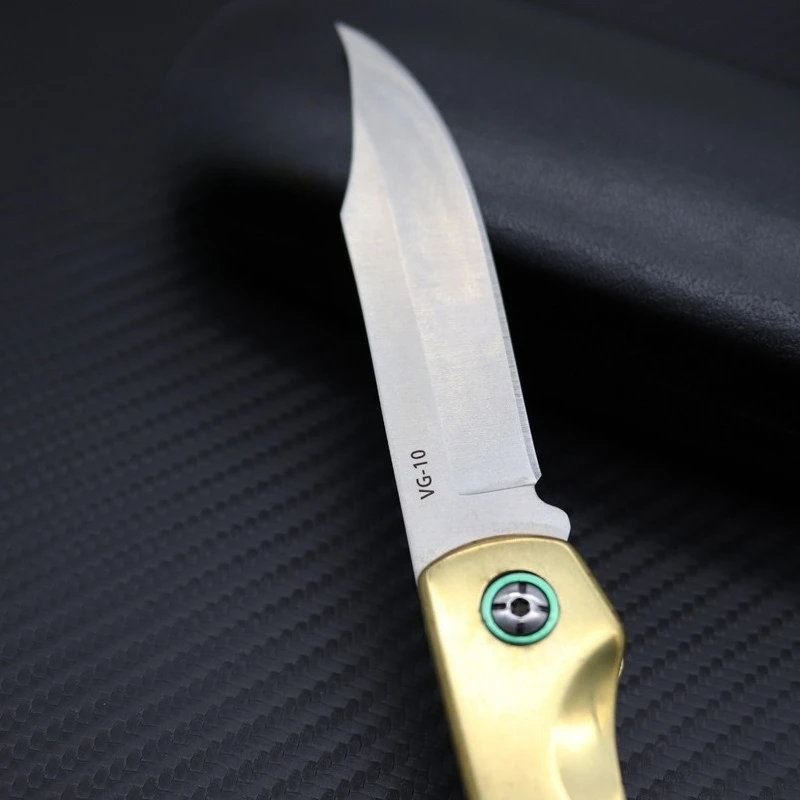 High-hardness VG10 Blade Brass Handle High-quality Portable Camping Outdoor Fruit Knife EDC Tools
High-hardness VG10 Blade Brass Handle High-quality Portable Camping Outdoor Fruit Knife EDC Tools