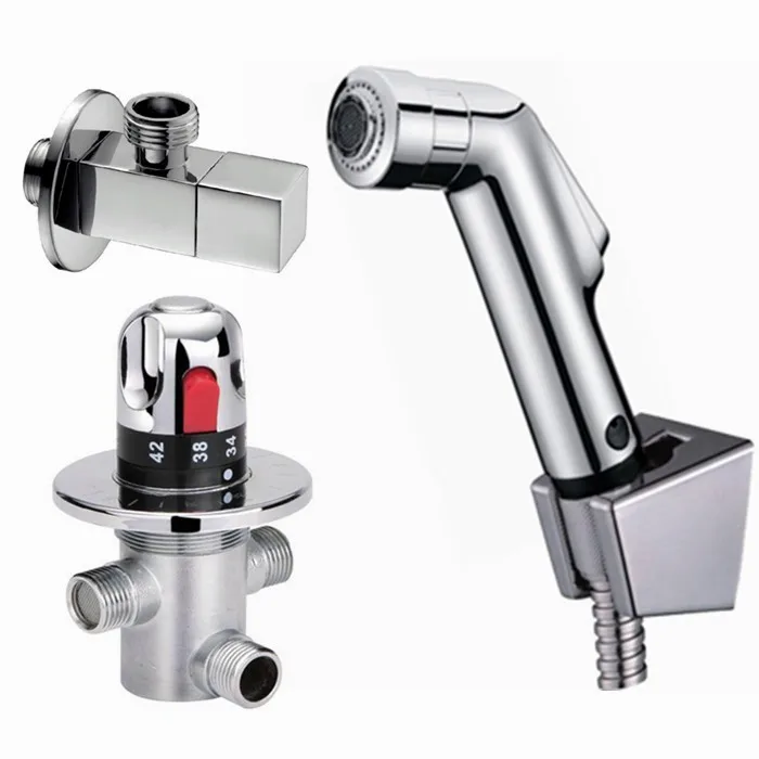 (G1/2) Brass Thermostatic Mixing Valve, Adjust the Mixing Water Temperature Thermostatic mixer Bidet Sprayer BD198
(G1/2) Brass Thermostatic Mixing Valve, Adjust the Mixing Water Temperature Thermostatic mixer Bidet Sprayer BD198