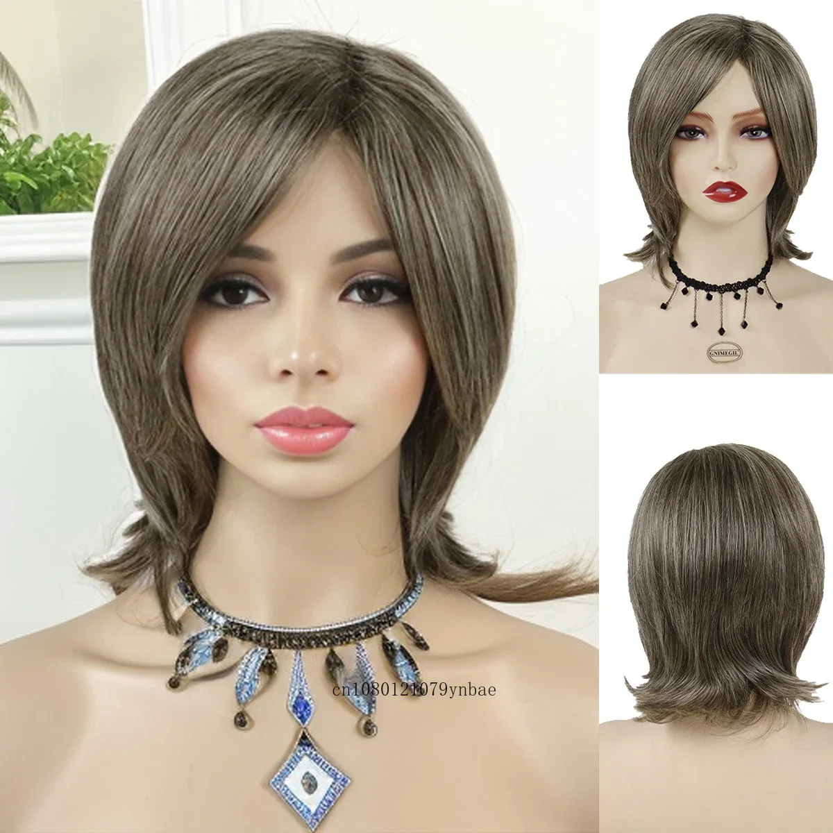 Grey Brown Bob Wig Synthetic Short Natural Wavy Wigs for Women Fashion Lady Soft Wig Daily Cosplay Costume Party Heat Resistant
Grey Brown Bob Wig Synthetic Short Natural Wavy Wigs for Women Fashion Lady Soft Wig Daily Cosplay Costume Party Heat Resistant