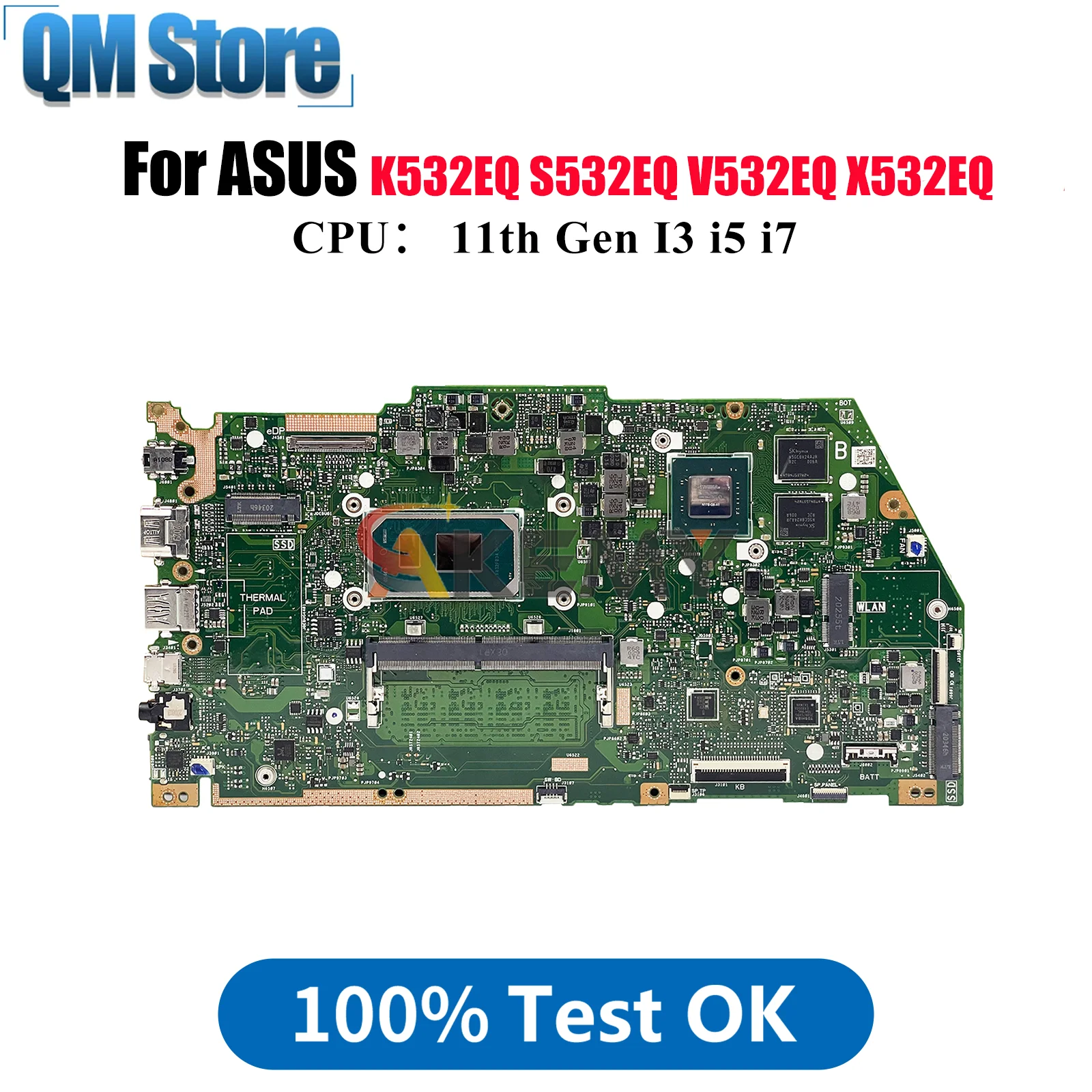 X532EQ Материнская плата для ноутбука ASUS VivoBook X532E X532EQ V532EQ K532EQ S532EQ Материнская плата с 11-го поколения I3 i5 i7 100% тесты OK stk
X532EQ Материнская плата для ноутбука ASUS VivoBook X532E X532EQ V532EQ K532EQ S532EQ Материнская плата с 11-го поколения I3 i5 i7 100% тесты OK stk