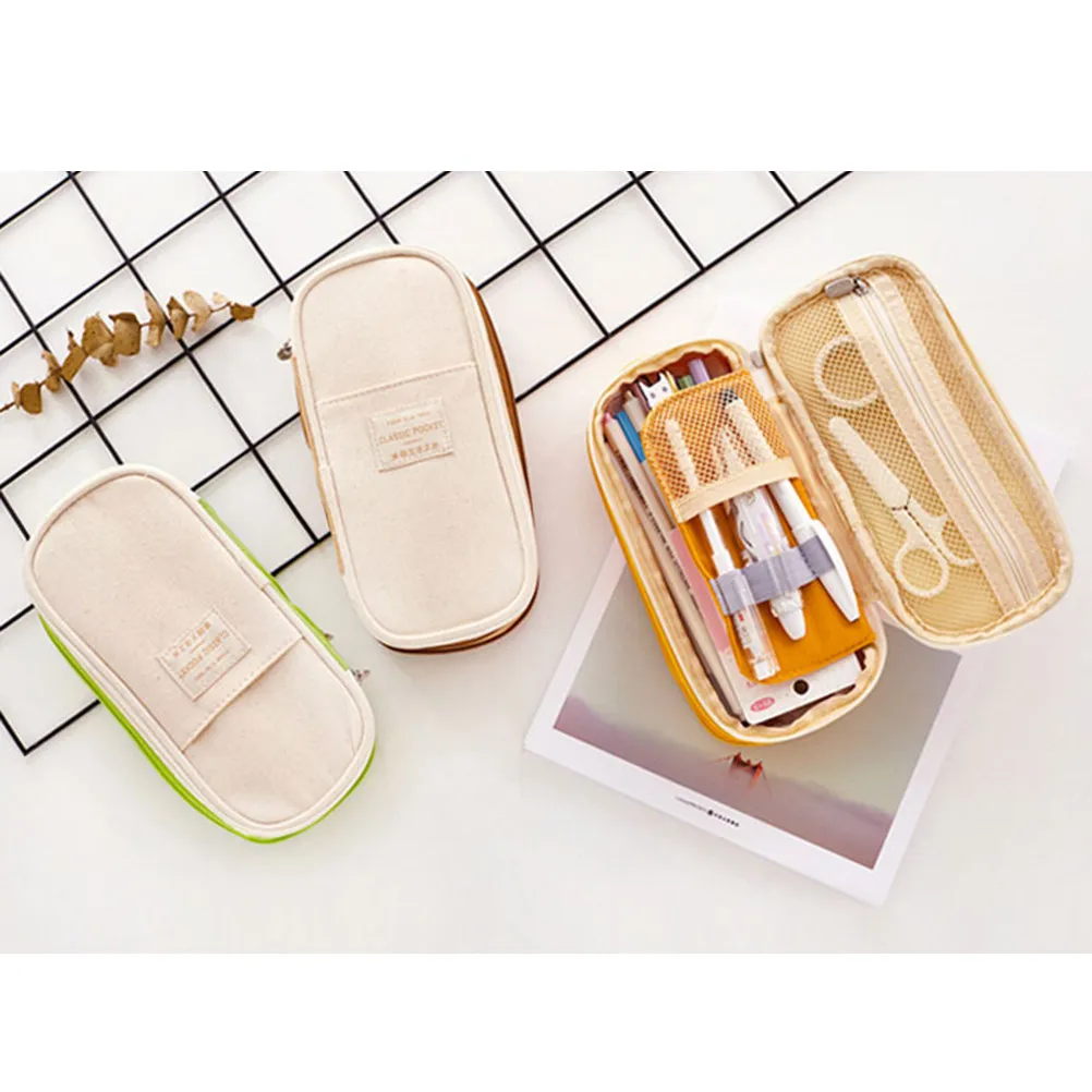 Large Capacity Pencil Case Macaron Color Canvas Stationery Bag Portable Organizer Zipper Pen Box for School Students Travel
Large Capacity Pencil Case Macaron Color Canvas Stationery Bag Portable Organizer Zipper Pen Box for School Students Travel