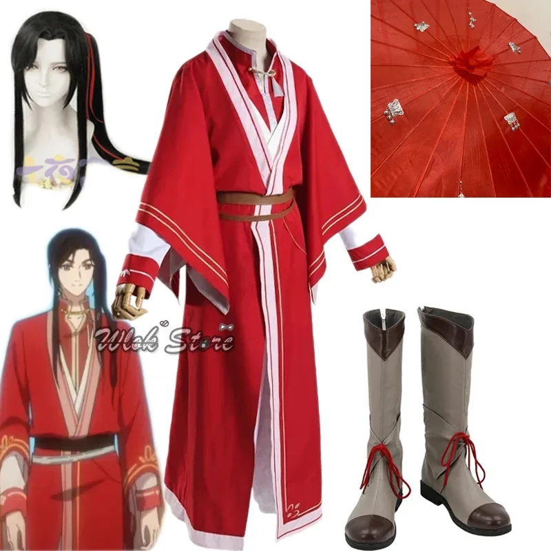 Tian Guan Fu Hua Cheng Cosplay Costume han fu teenager Hua Cheng cosplay props umbrella red outfits Hanfu disfrez wig shoe
Tian Guan Fu Hua Cheng Cosplay Costume han fu teenager Hua Cheng cosplay props umbrella red outfits Hanfu disfrez wig shoe