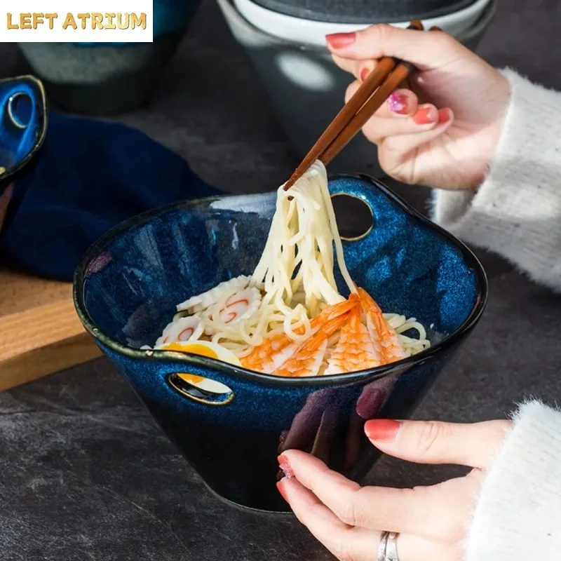 Nordic Style Kiln Variable Glaze Starry Sky Ceramic Tableware Household Fruit Salad Bowl Double-ear Soup Bowl Ramen Bowl
Nordic Style Kiln Variable Glaze Starry Sky Ceramic Tableware Household Fruit Salad Bowl Double-ear Soup Bowl Ramen Bowl