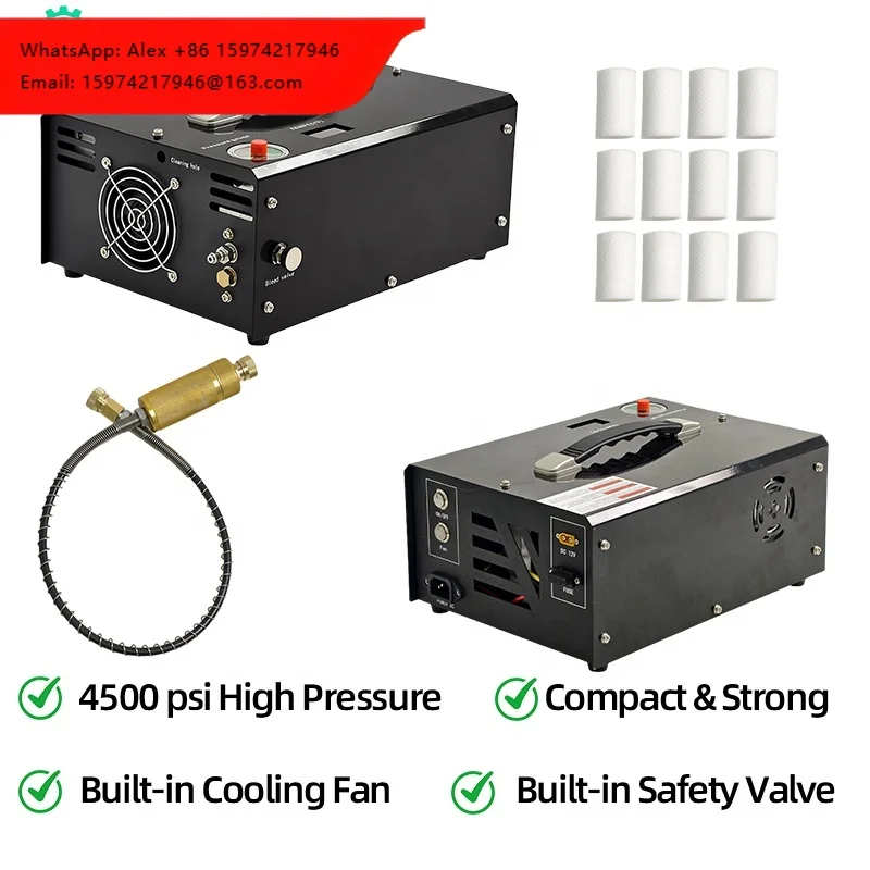 SolidTop Portable PCP Air Compressor 220V 12V 110V 4500PSI Oil-Free Built-in Converter Auto Stop For Scuba Diving And Tire
SolidTop Portable PCP Air Compressor 220V 12V 110V 4500PSI Oil-Free Built-in Converter Auto Stop For Scuba Diving And Tire